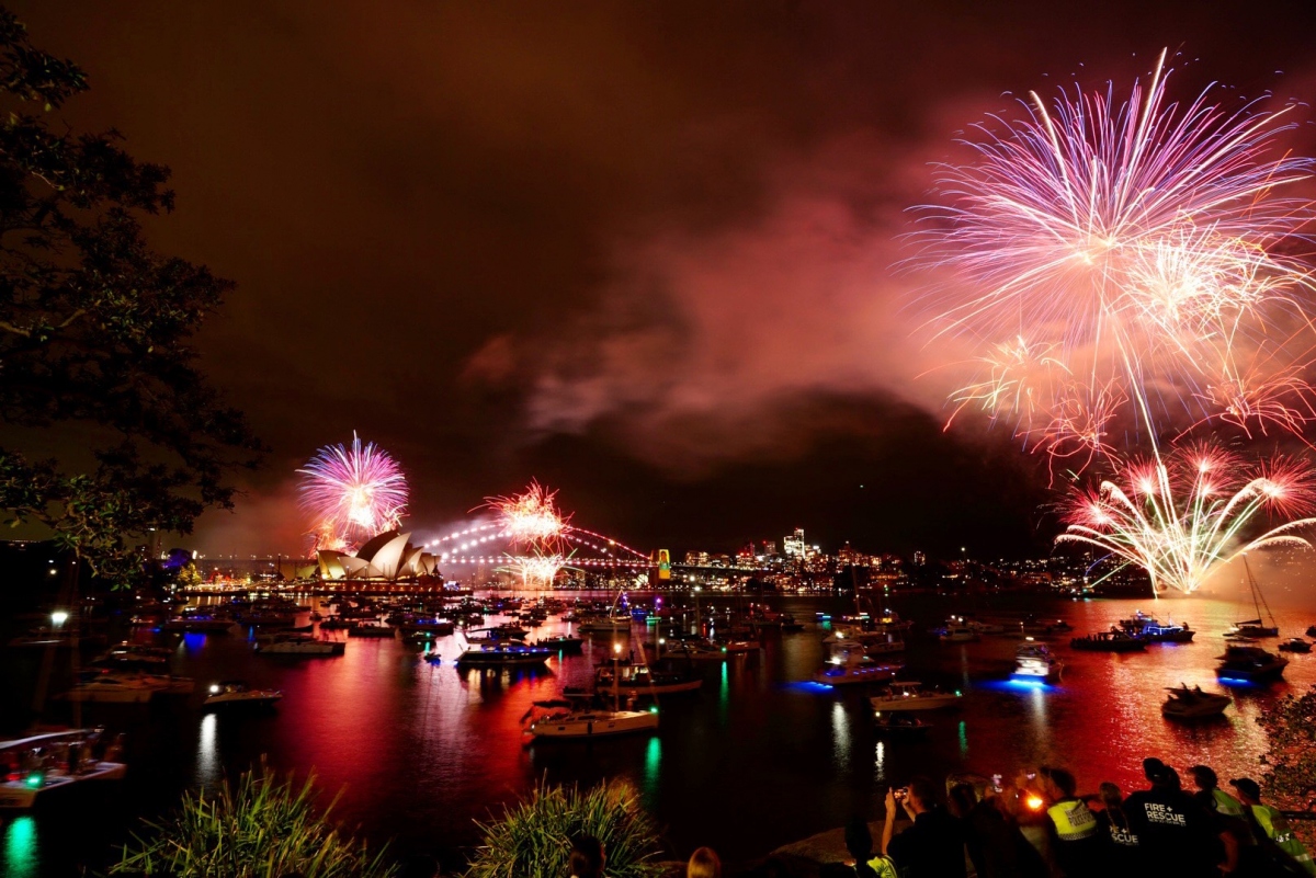 Chiêm ngưỡng màn bắn pháo hoa ấn tượng mừng năm mới 2024 ở Australia